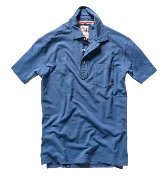 Pique Slot Polo - Marine Blue