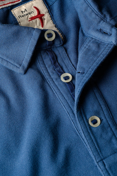 Pique Slot Polo - Marine Blue