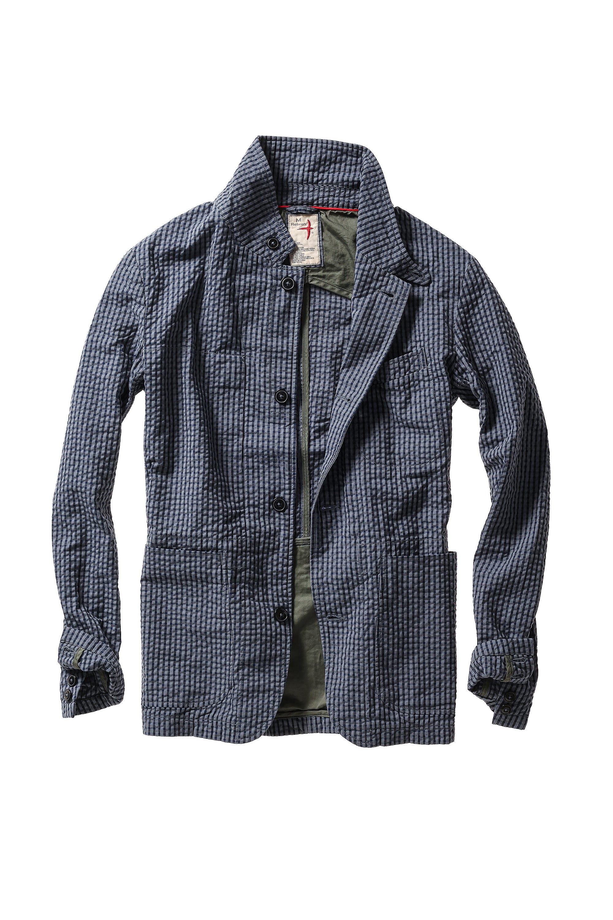 Tropical Trap Blazer - Navy Blue Searsucker