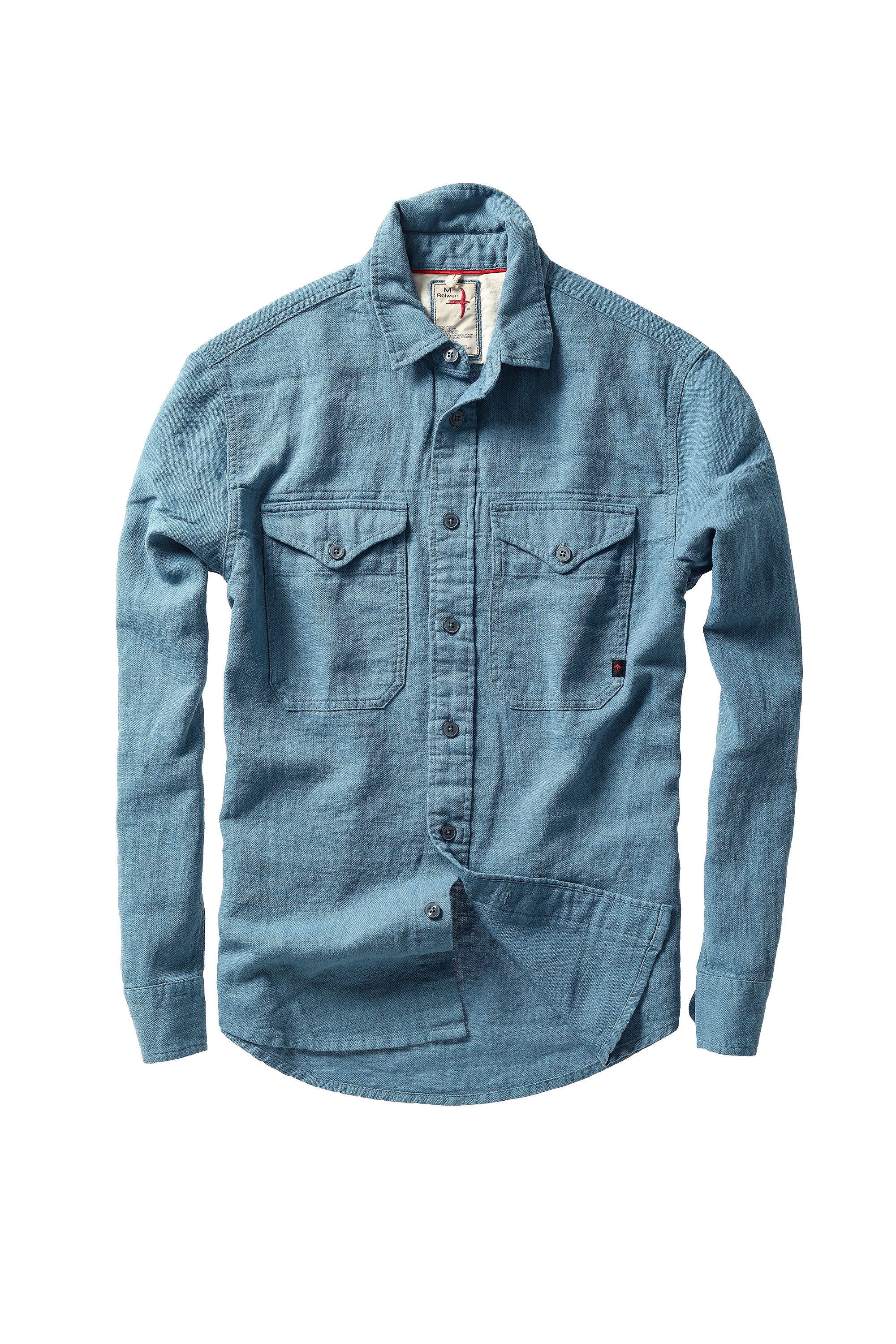 Slub Linen Workshirt - Marine Fade