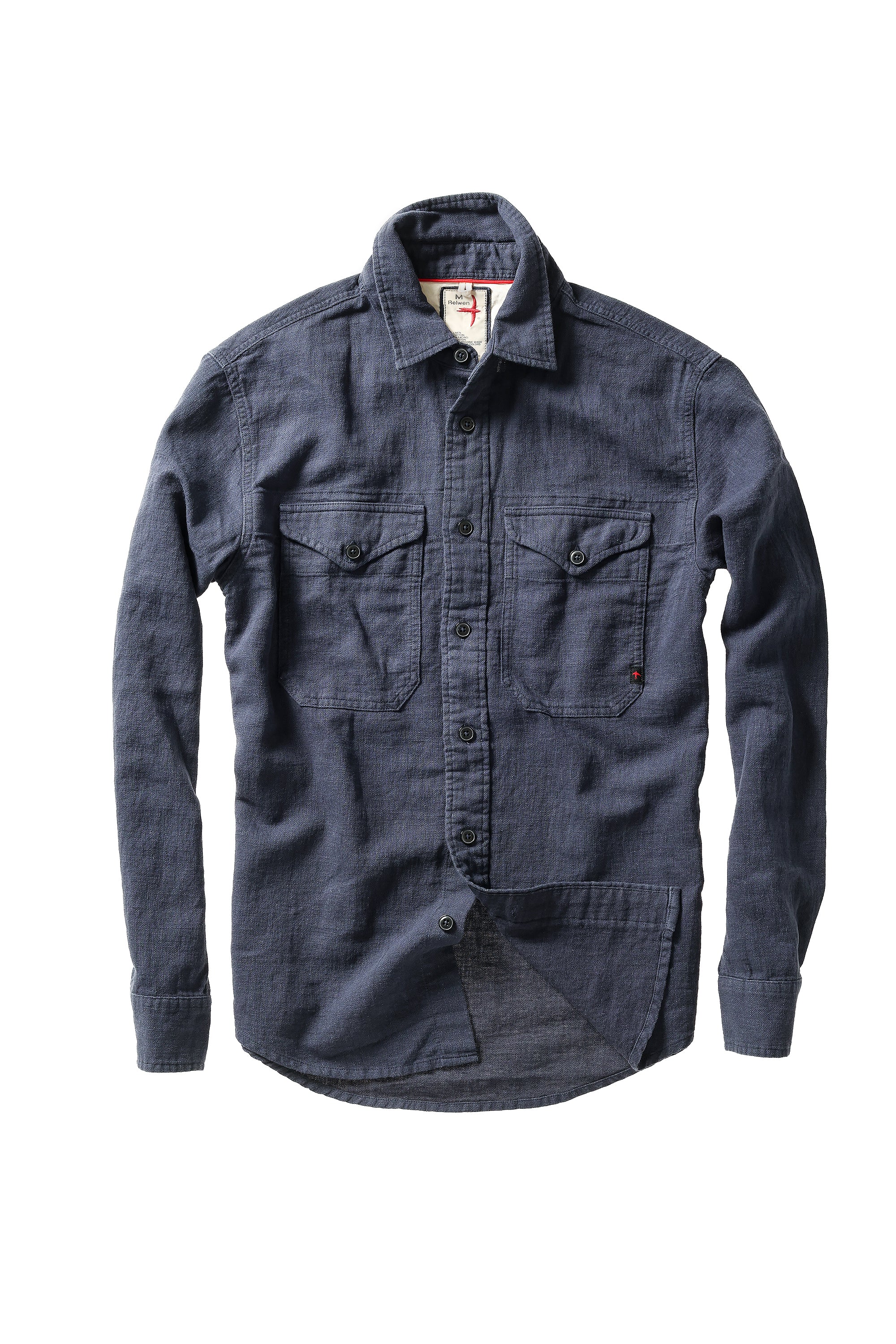 Slub Linen Workshirt - Navy