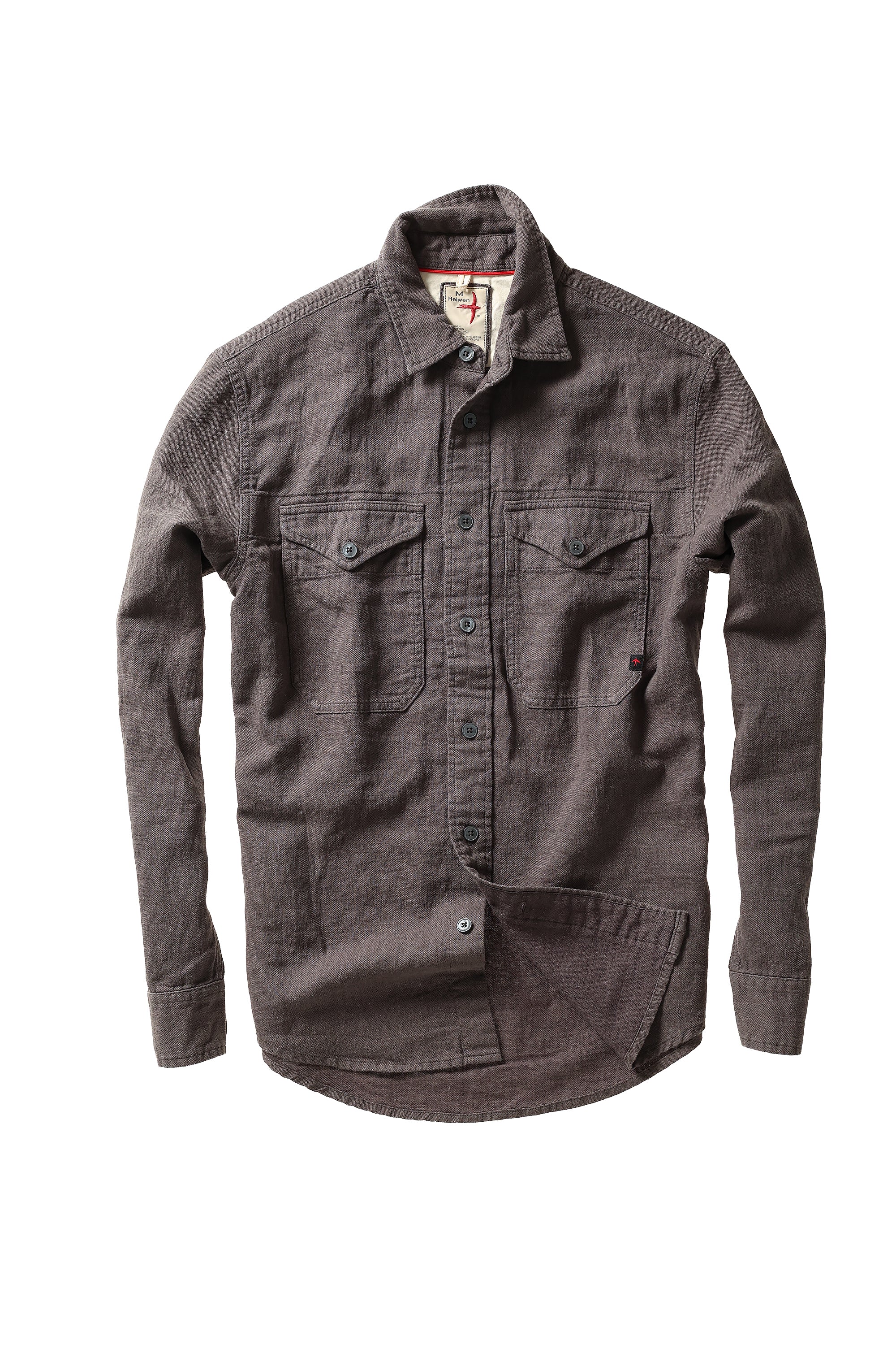 Slub Linen Workshirt - Smoke