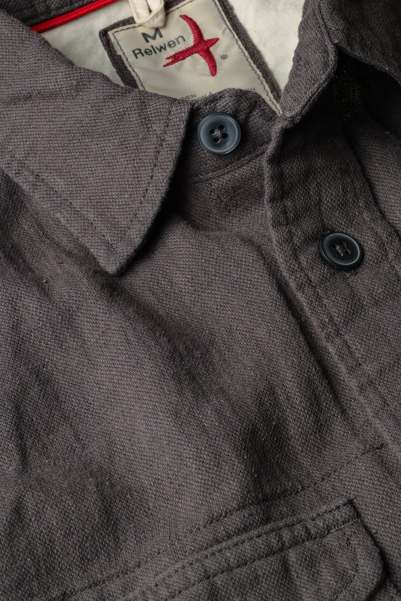 Slub Linen Workshirt - Smoke