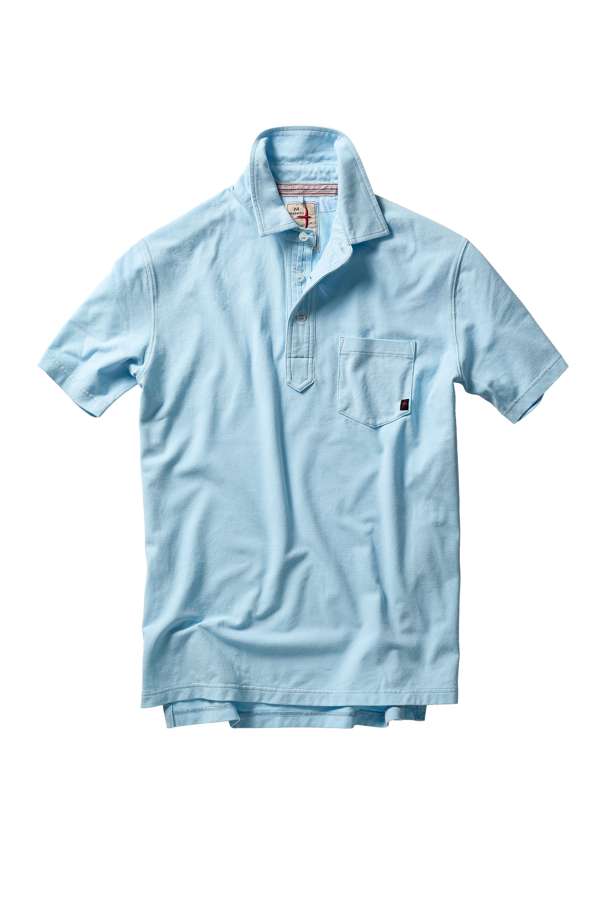 Relwen Pique Slot Polo - Cloud Blue