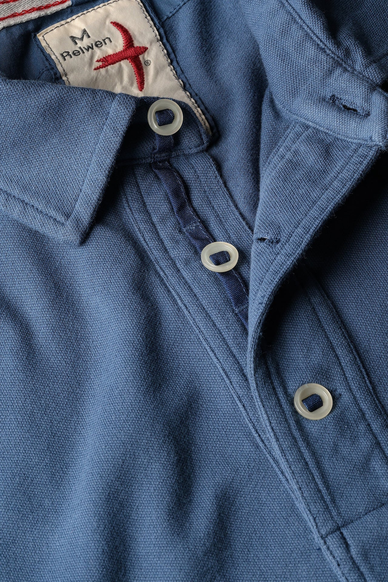 Pique Slot Polo - Marine Blue