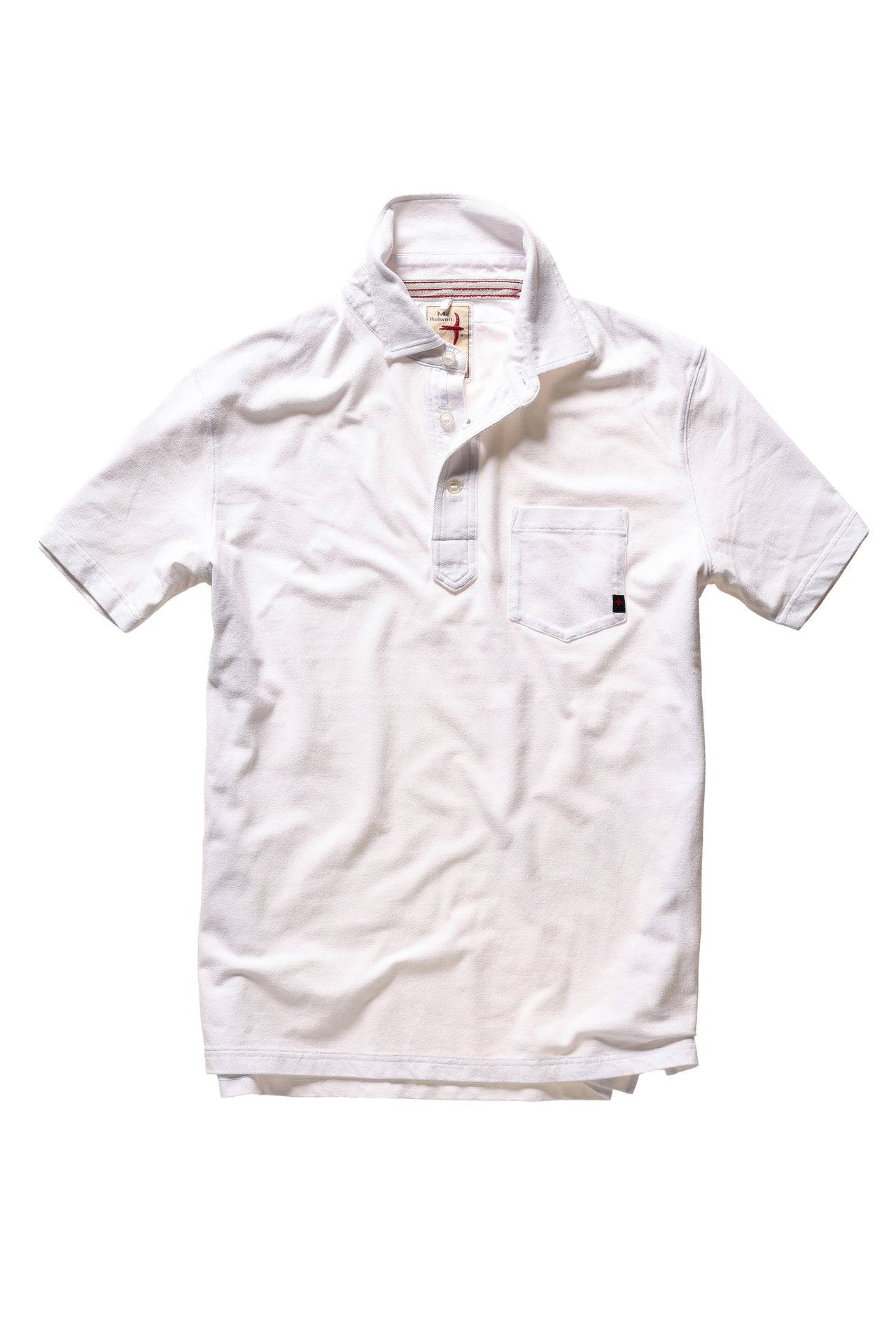 Pique Slot Polo - White