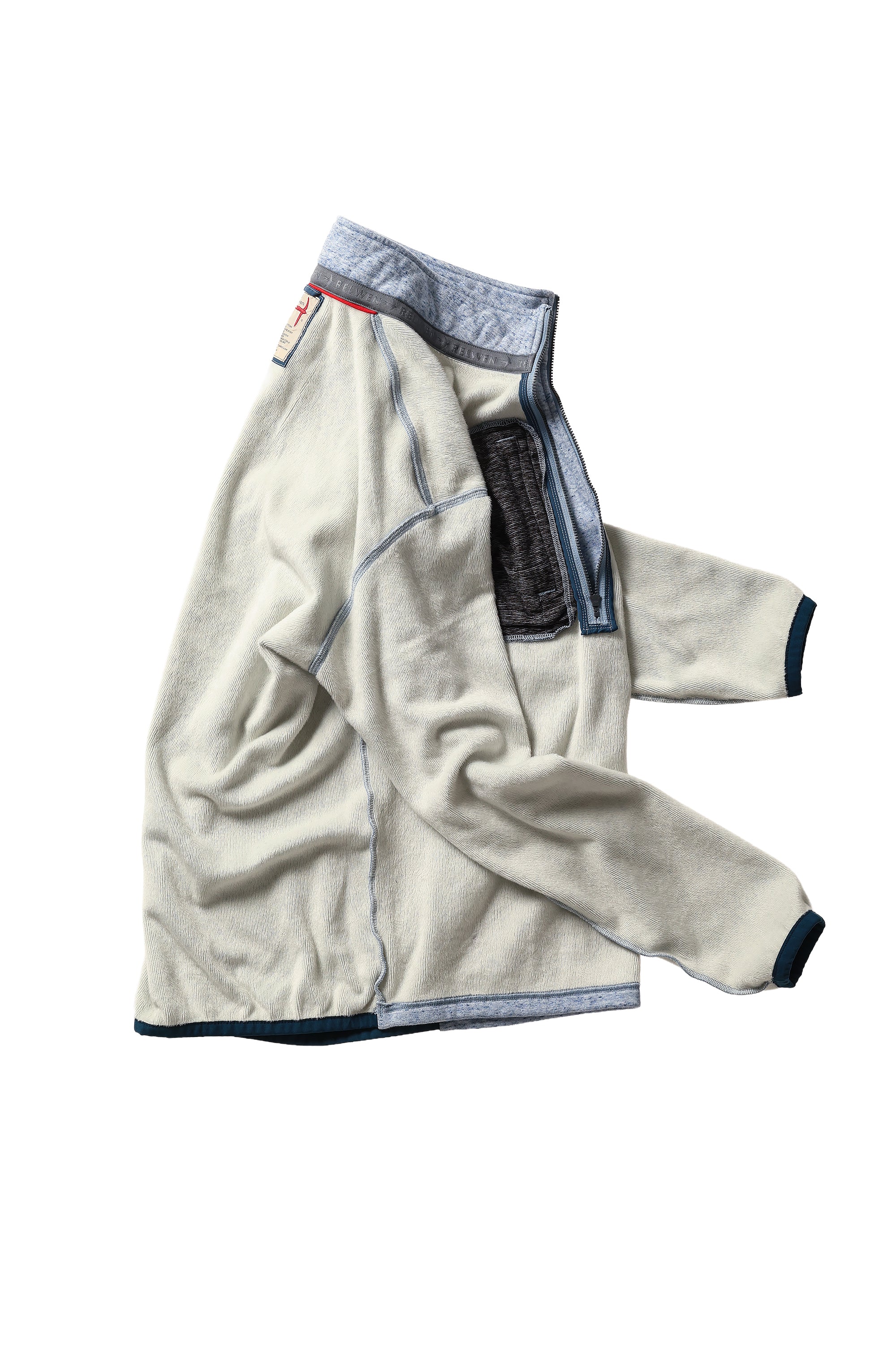 Micropile Half Zip - Light Blue Fleck