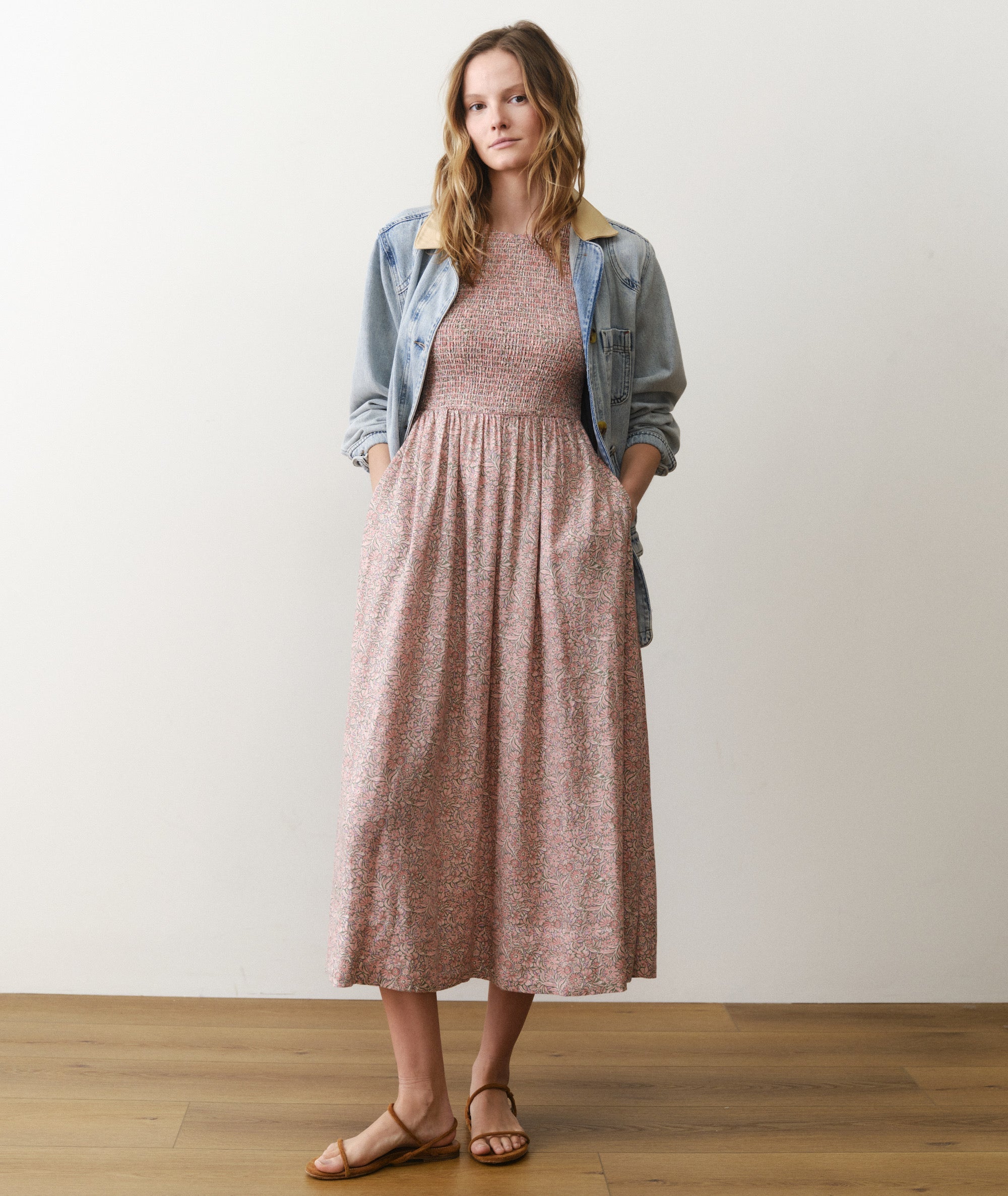 Marine Layer Darcy Smocked Maxi Dress