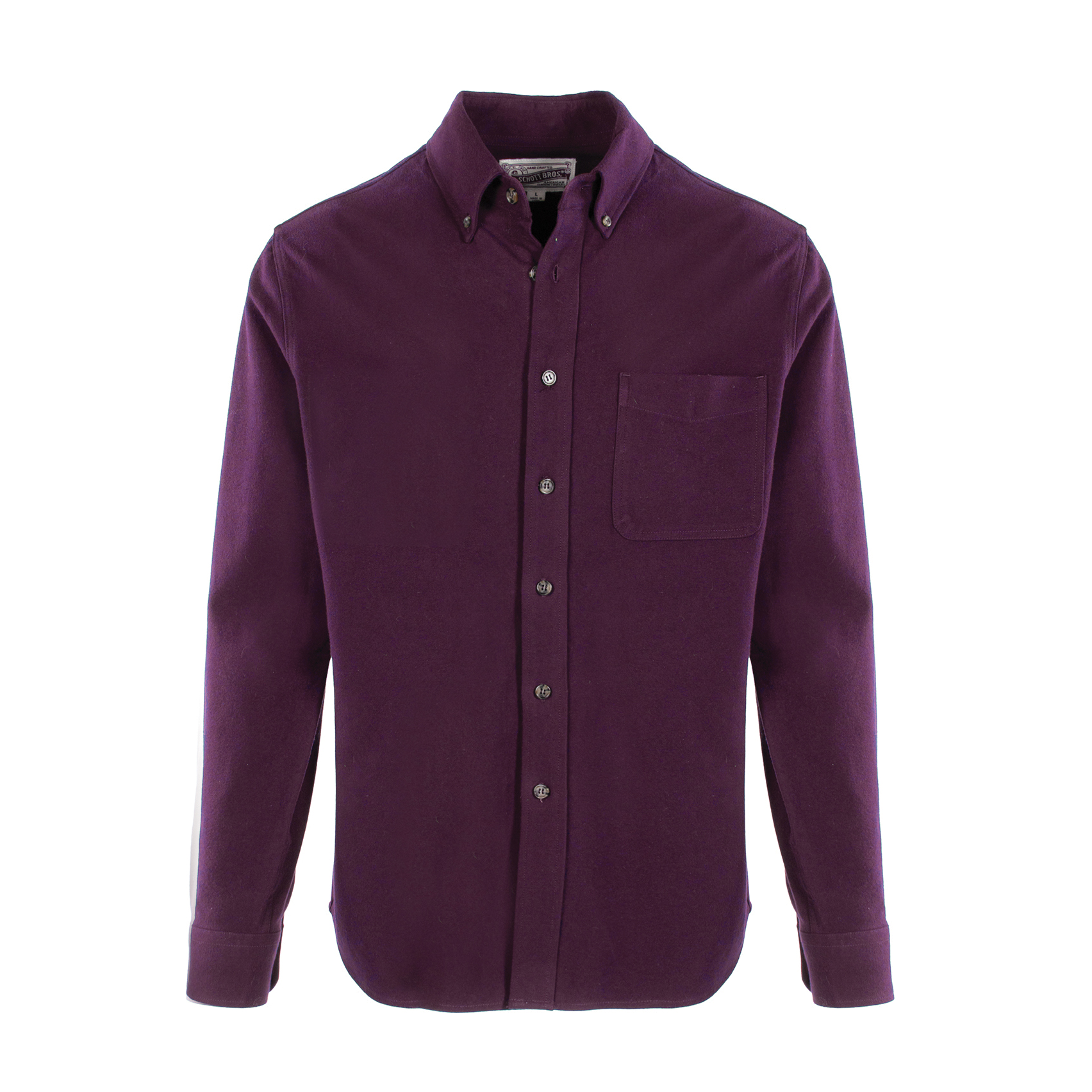 Cotton Flannel Shirt - Burgundy