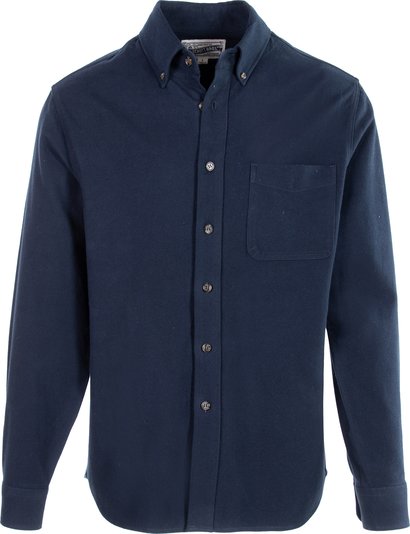 Cotton Flannel Shirt - Navy