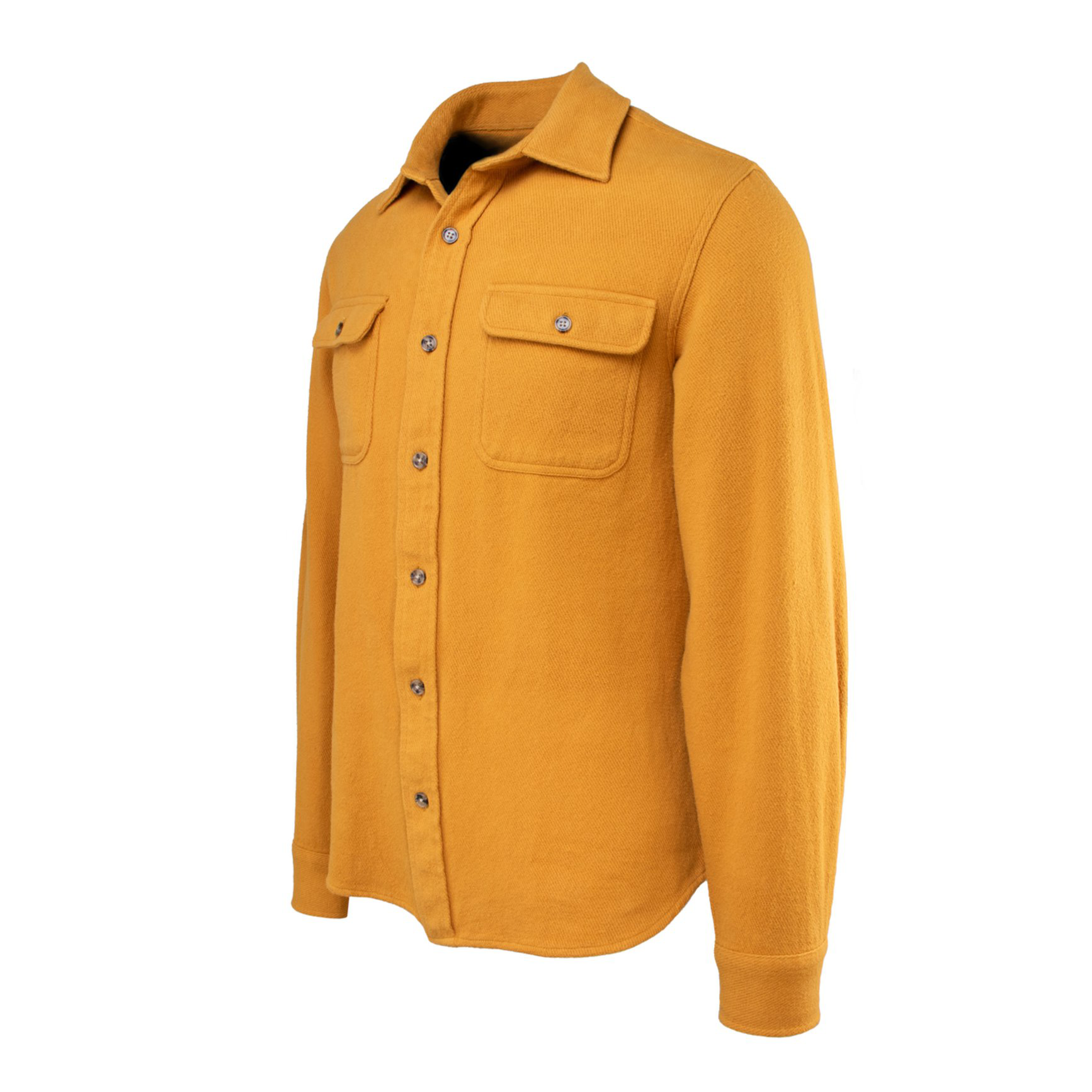 Heavyweight Cotton Flannel Shirt - Gold