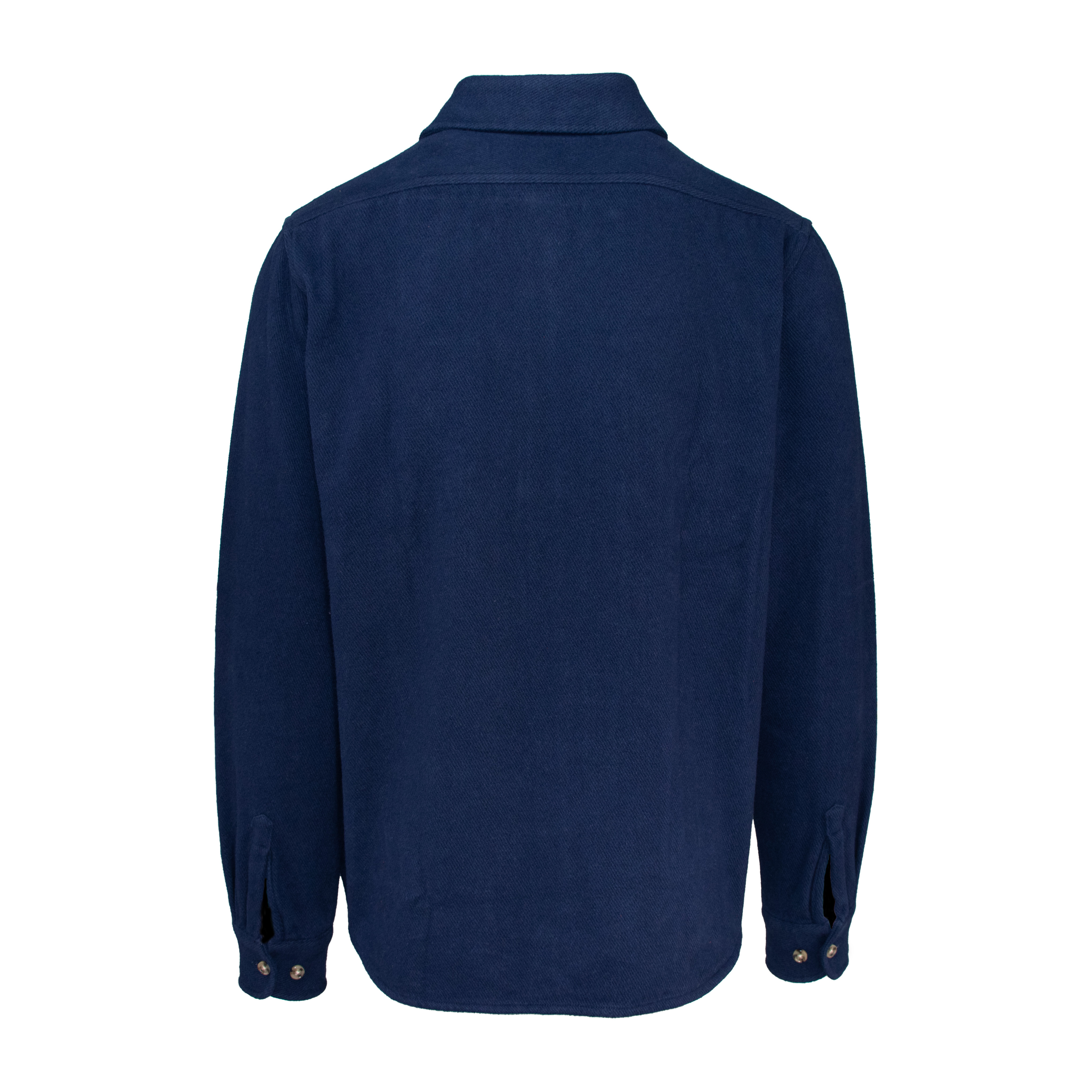 Heavyweight Cotton Flannel Work Shirt - Navy