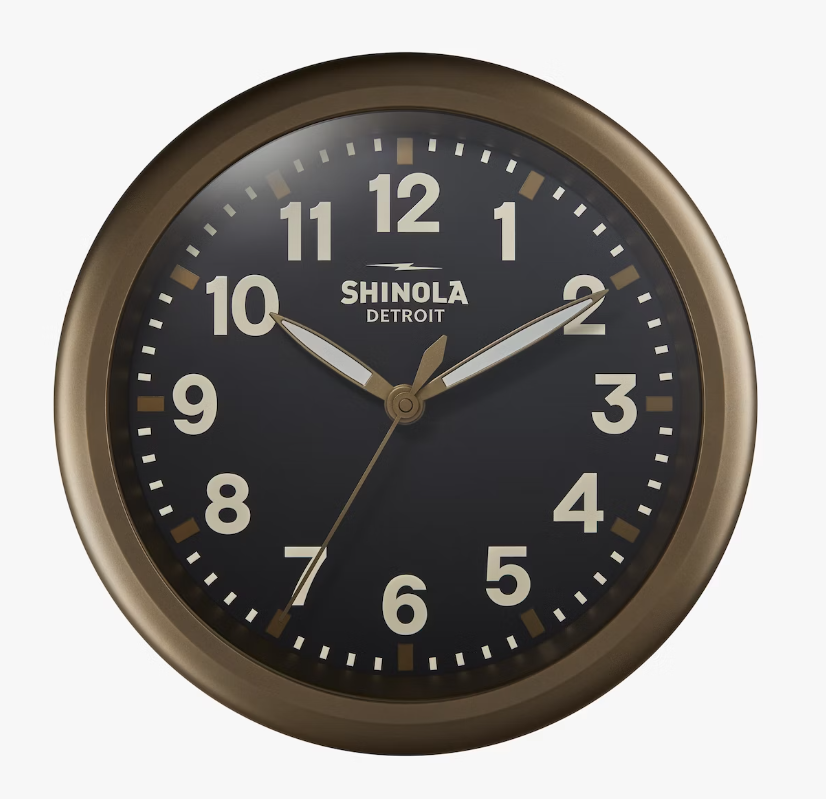 14'' Runwell Wall Clock- Bronze/Black