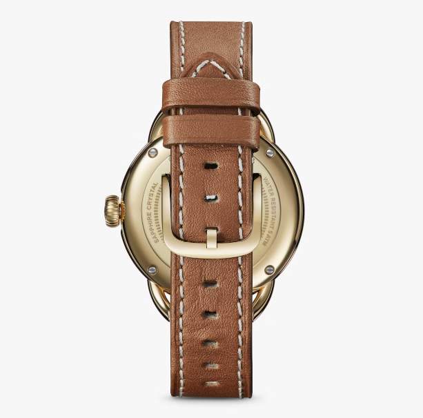 Runabout Sub Second 36mm, Tan Leather Strap- Lightsilver