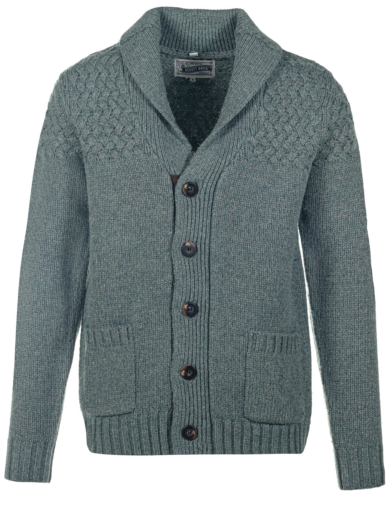 Wool Blend Basketweave Cardigan