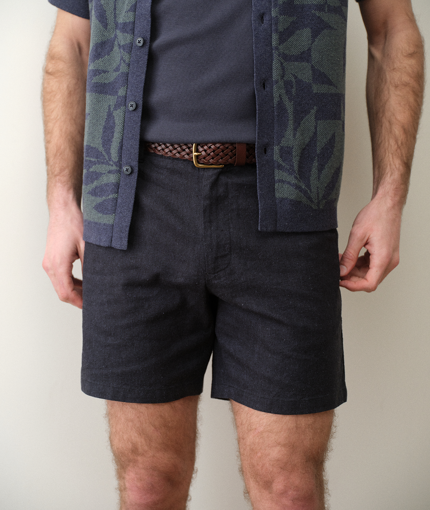 Saturday Hemp Chino Short 7" - India Ink