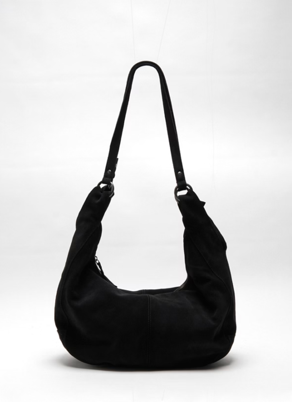 Roma Suede Tote in Black