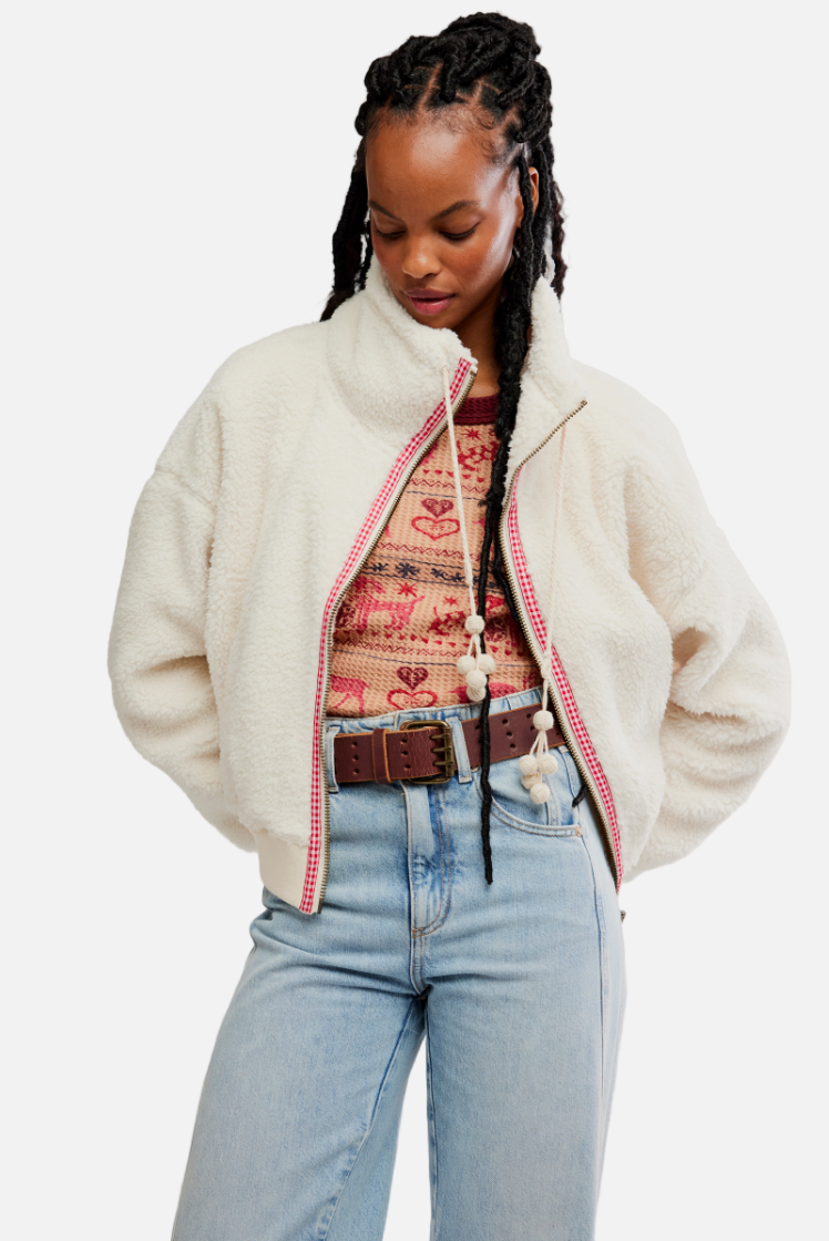 Alpine Sherpa Cardi - White Swan