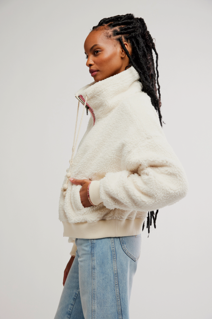 Alpine Sherpa Cardi - White Swan