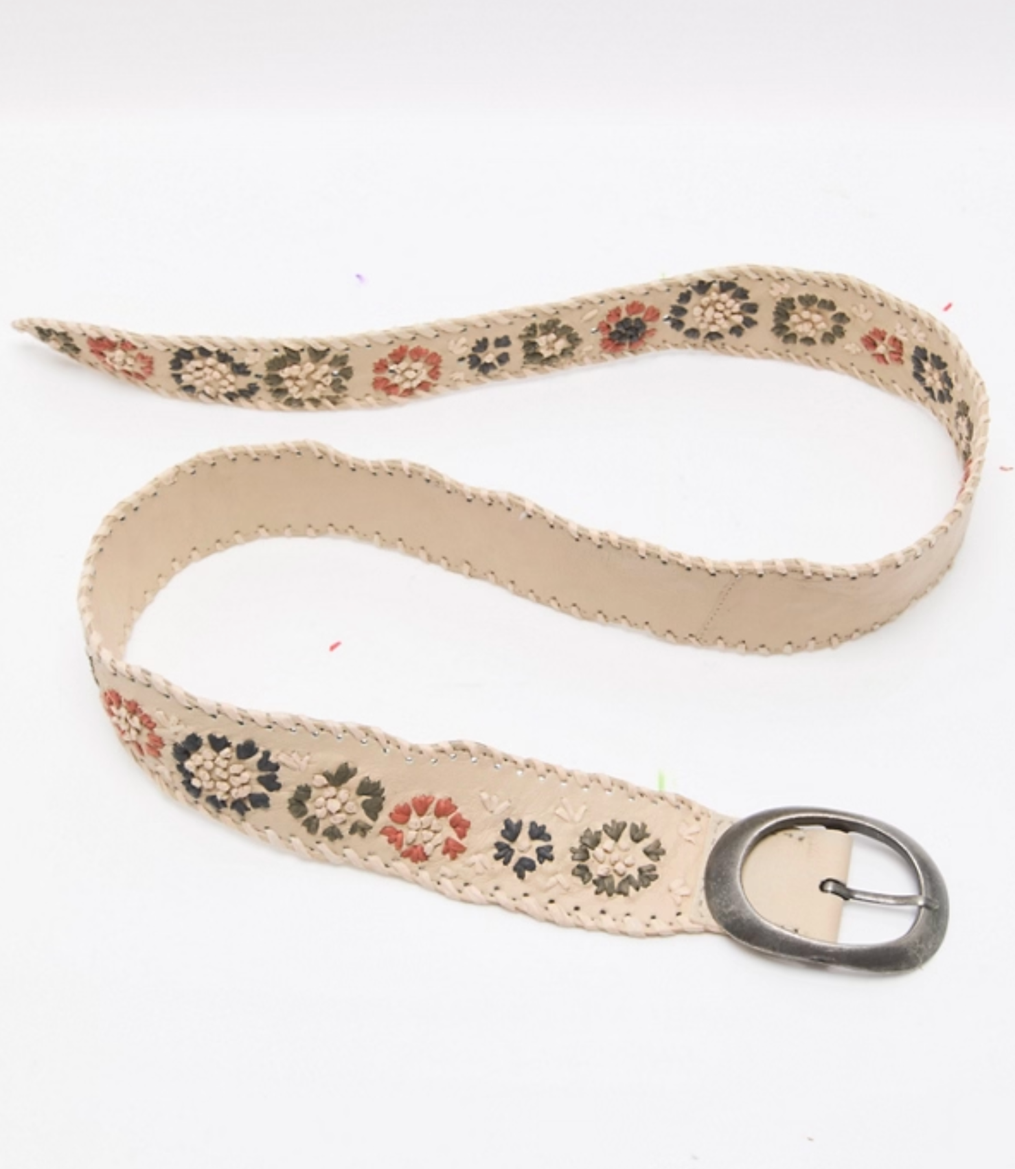 Indigo Dreaming Raffia Belt - Natural