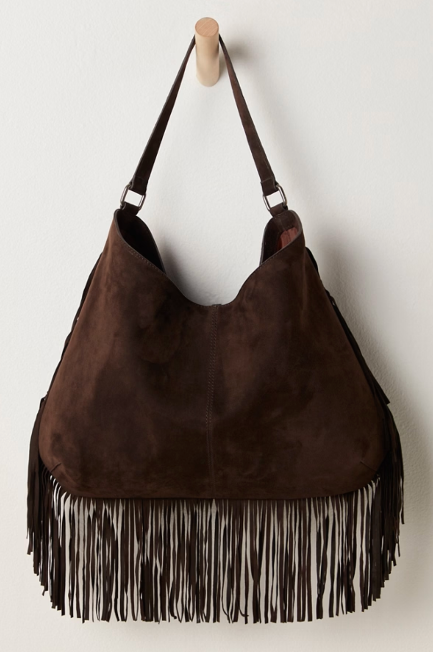 Finn Fringe Shoulder Bag - Espresso