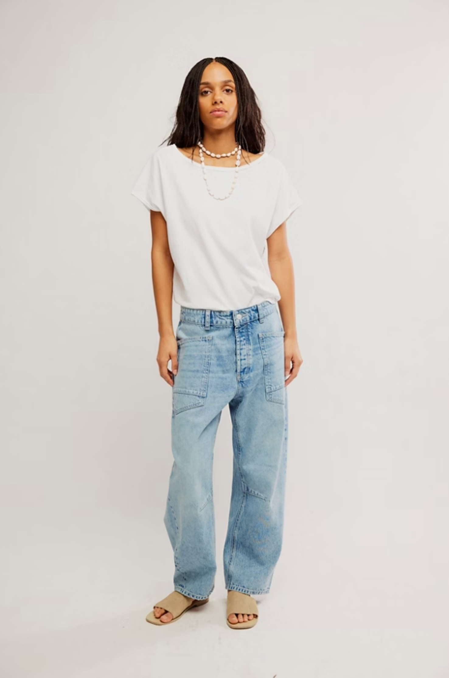 Minimalist Moxie Boyfriend Barrel Jean in County Fair