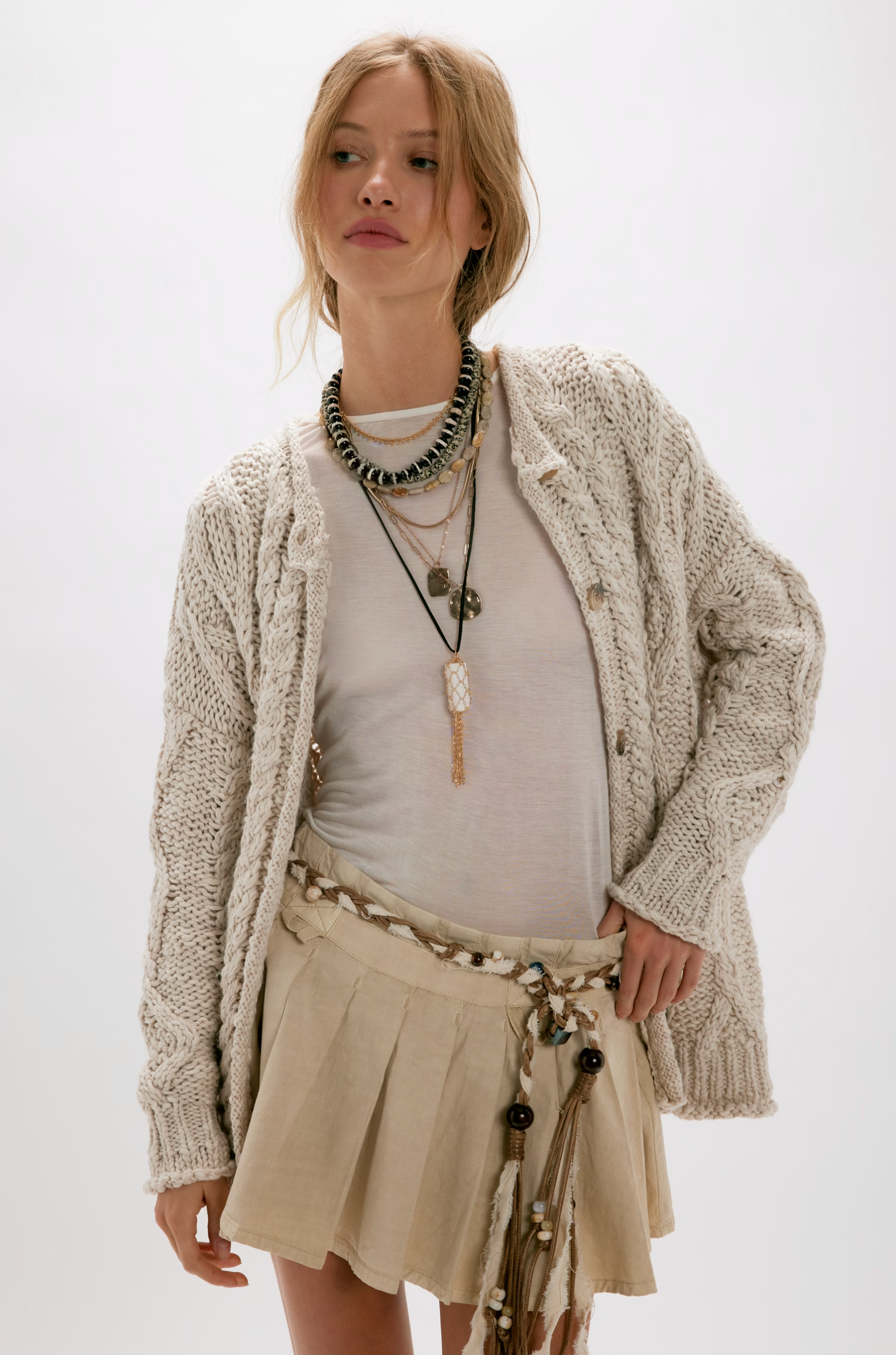 Opal Cardigan in Tea