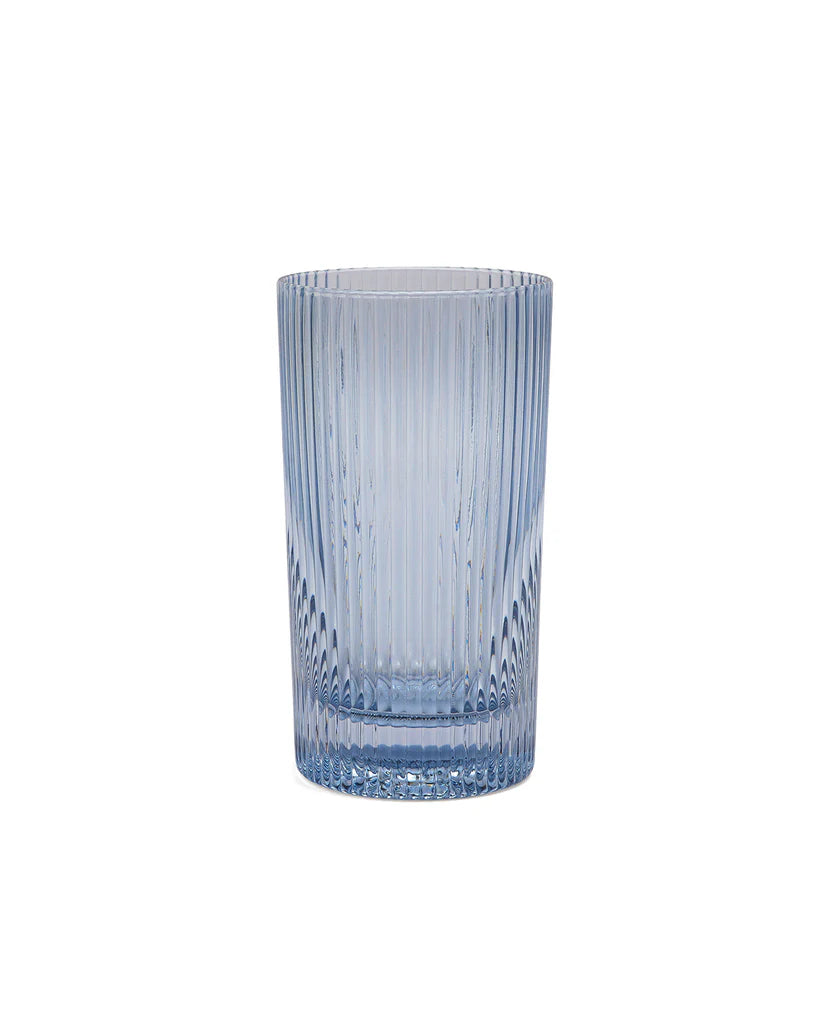 The Stella Highball Glass - Blue, Set of 2