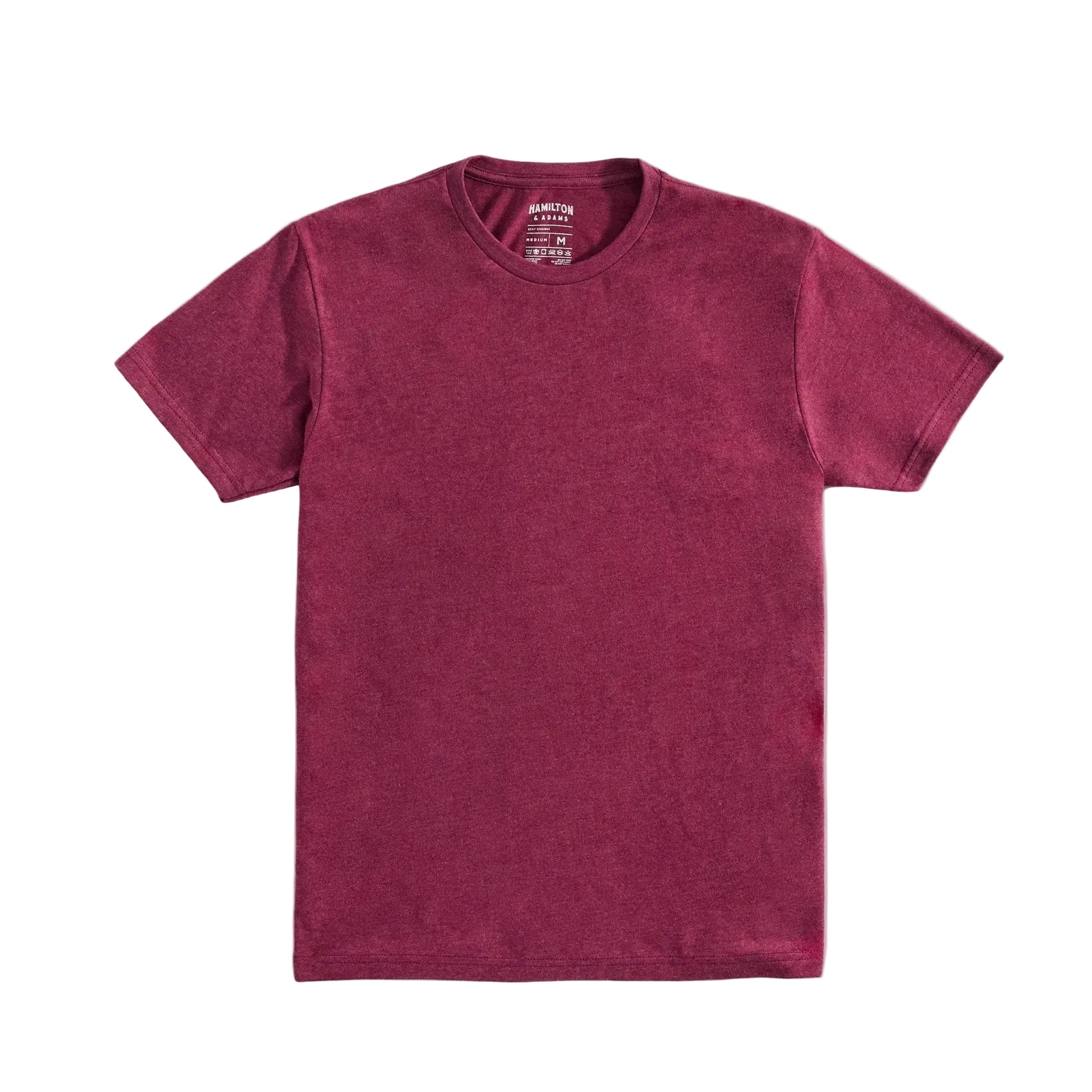 Maroon t-shirt on a white background