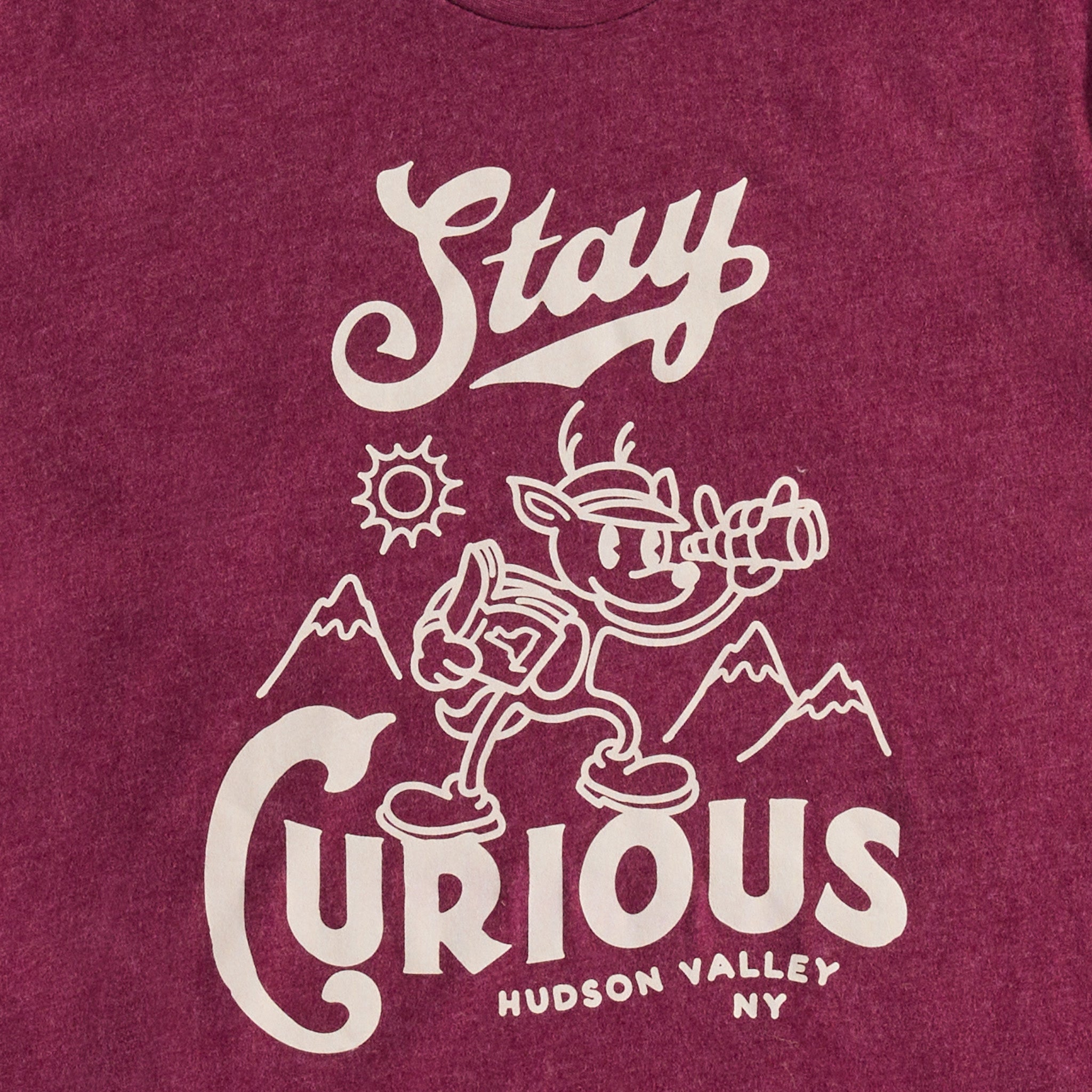 Stay Curious T: Heather Maroon