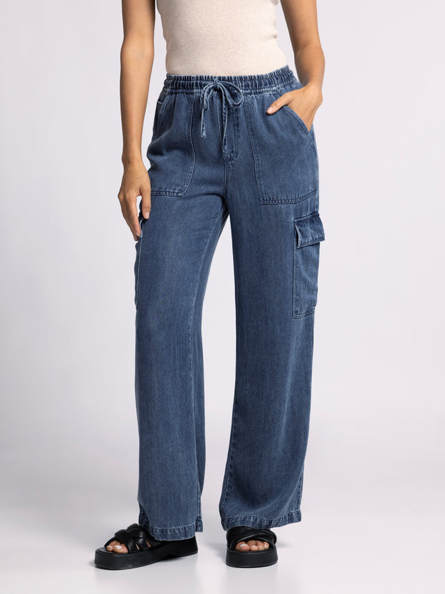 Rhoda Pants - Dark Denim Wash