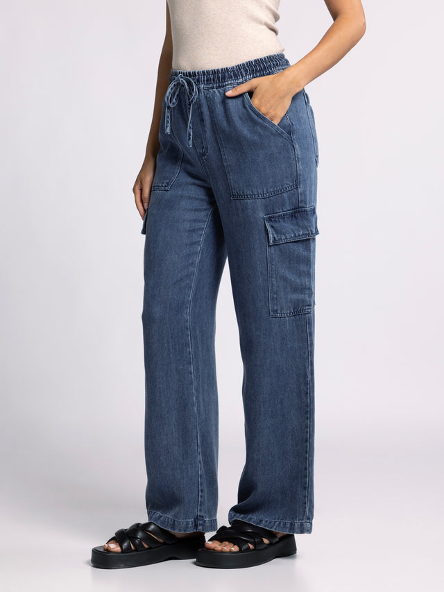 Rhoda Pants - Dark Denim Wash