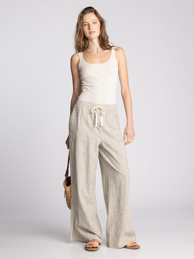 Sable Pants - Ivory Forest Green Stripe