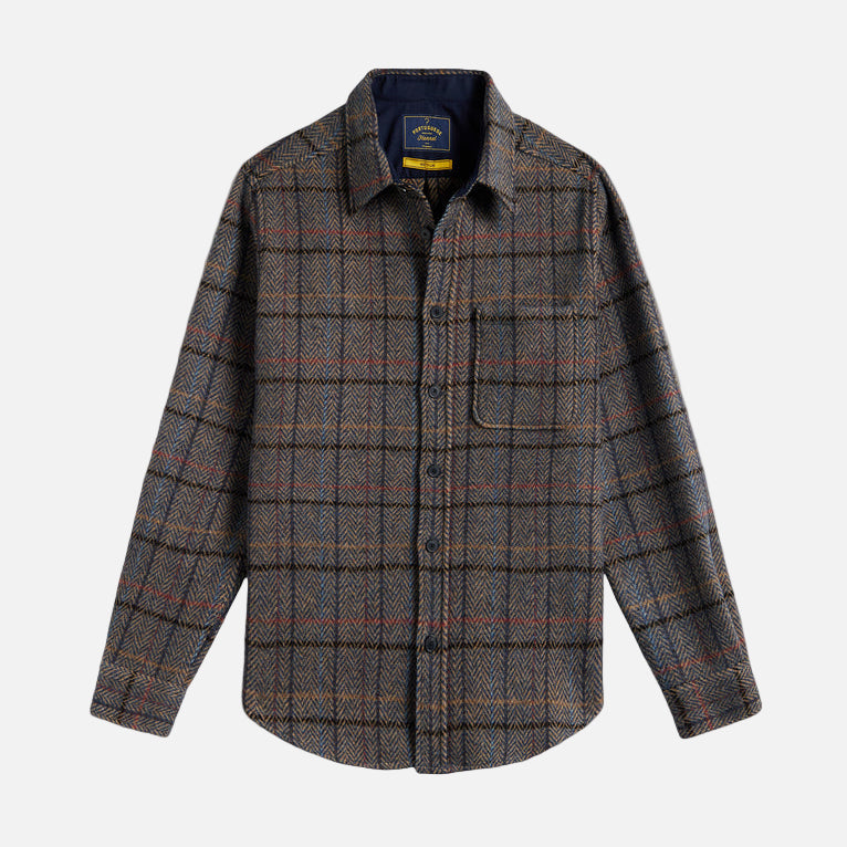 Type Long Sleeve Wool Shirt - Grey