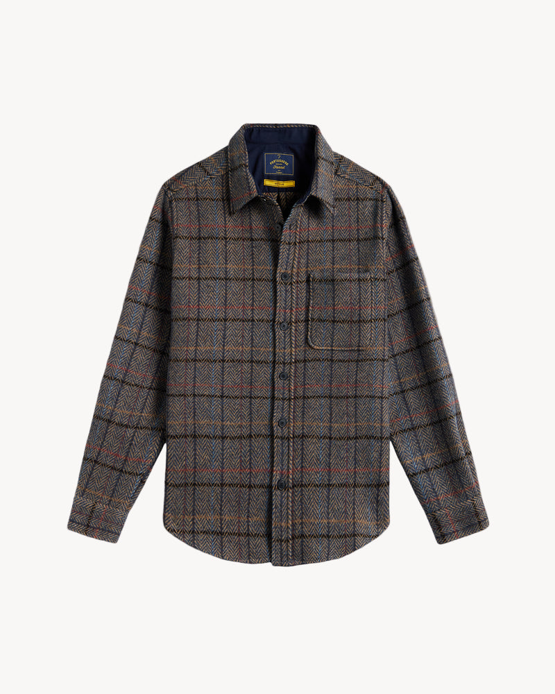 Type Long Sleeve Wool Shirt - Grey