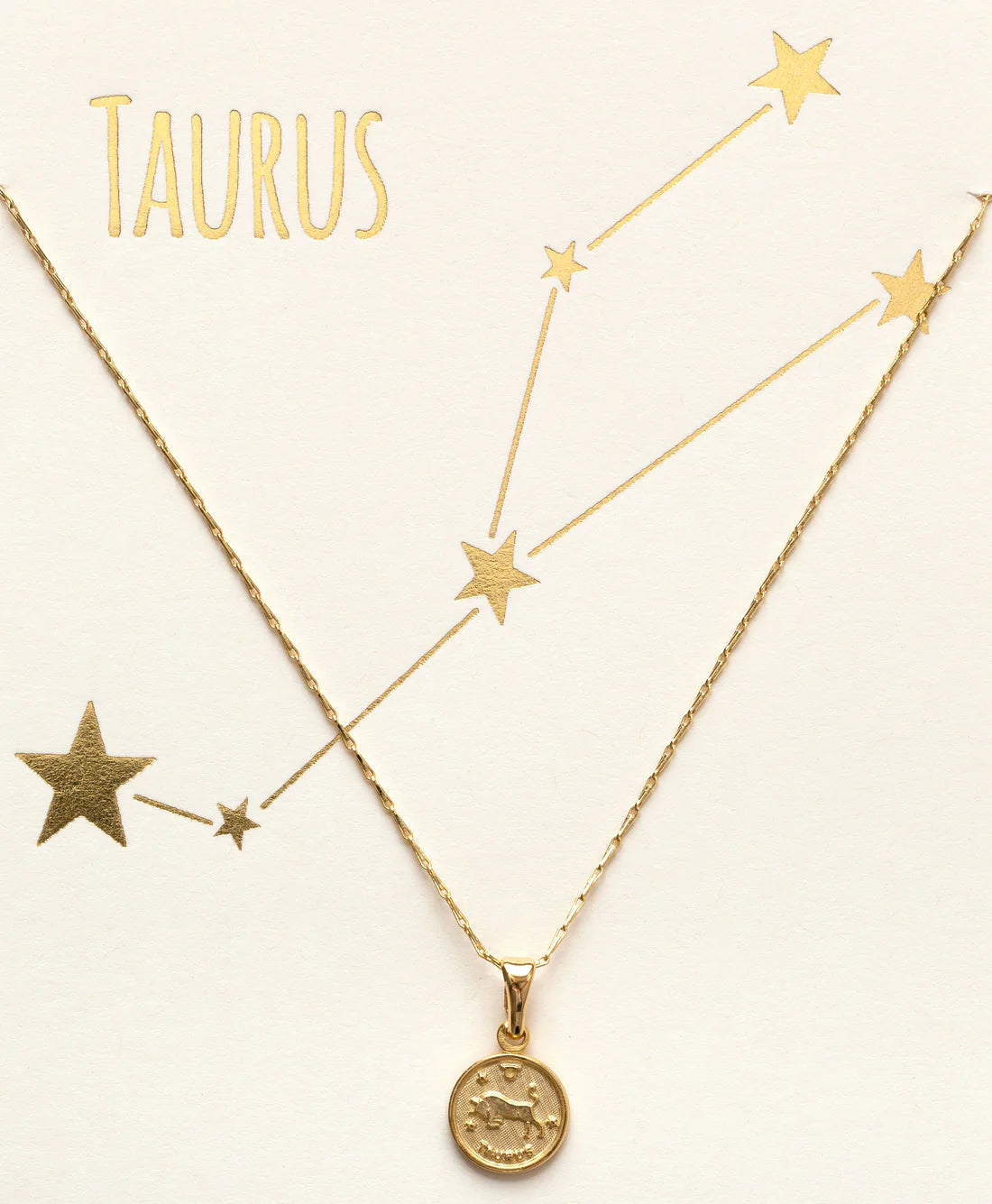 Tiny Zodiac Medallion- Taurus