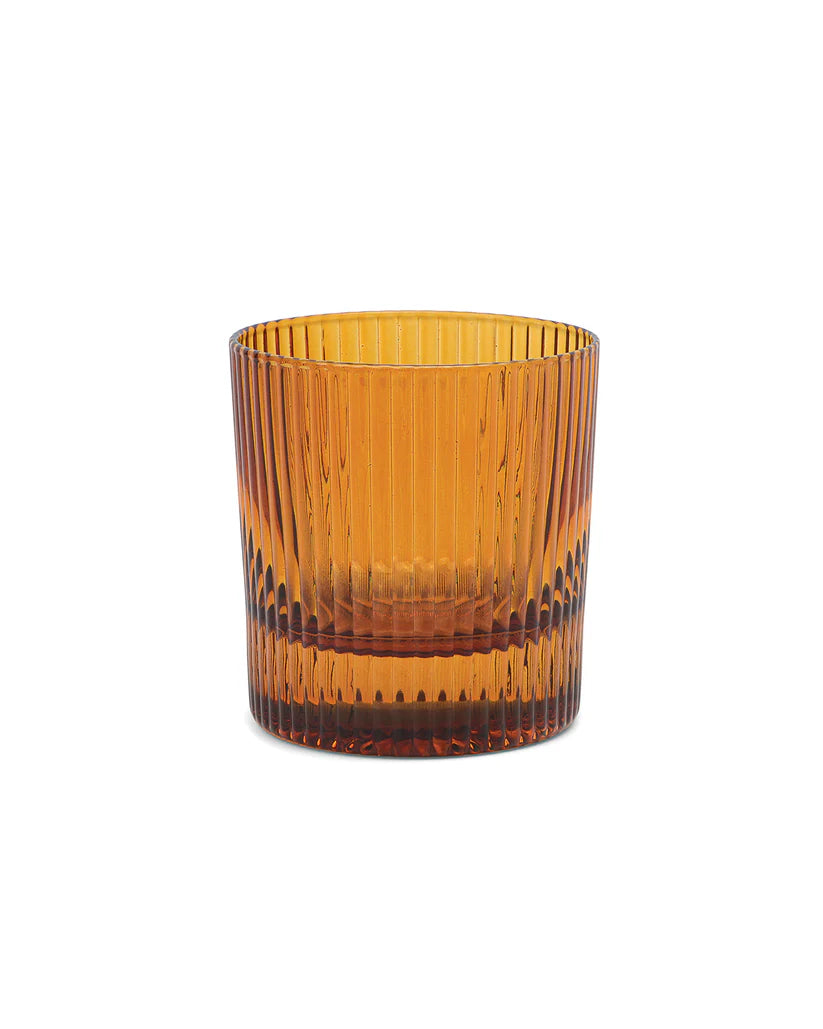 The Scout Lowball Glass - Amber, Set of 2