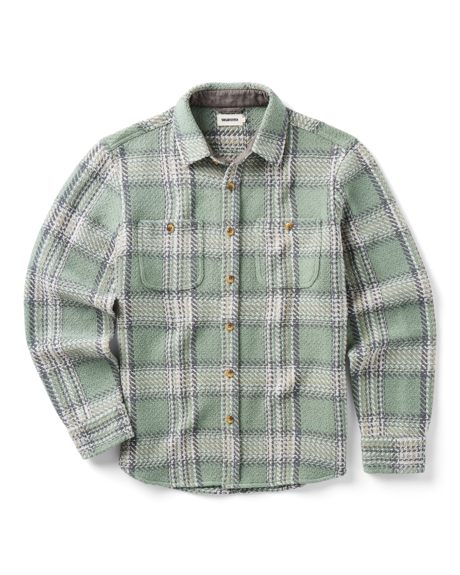 The Cutter Overshirt in Sage Plaid