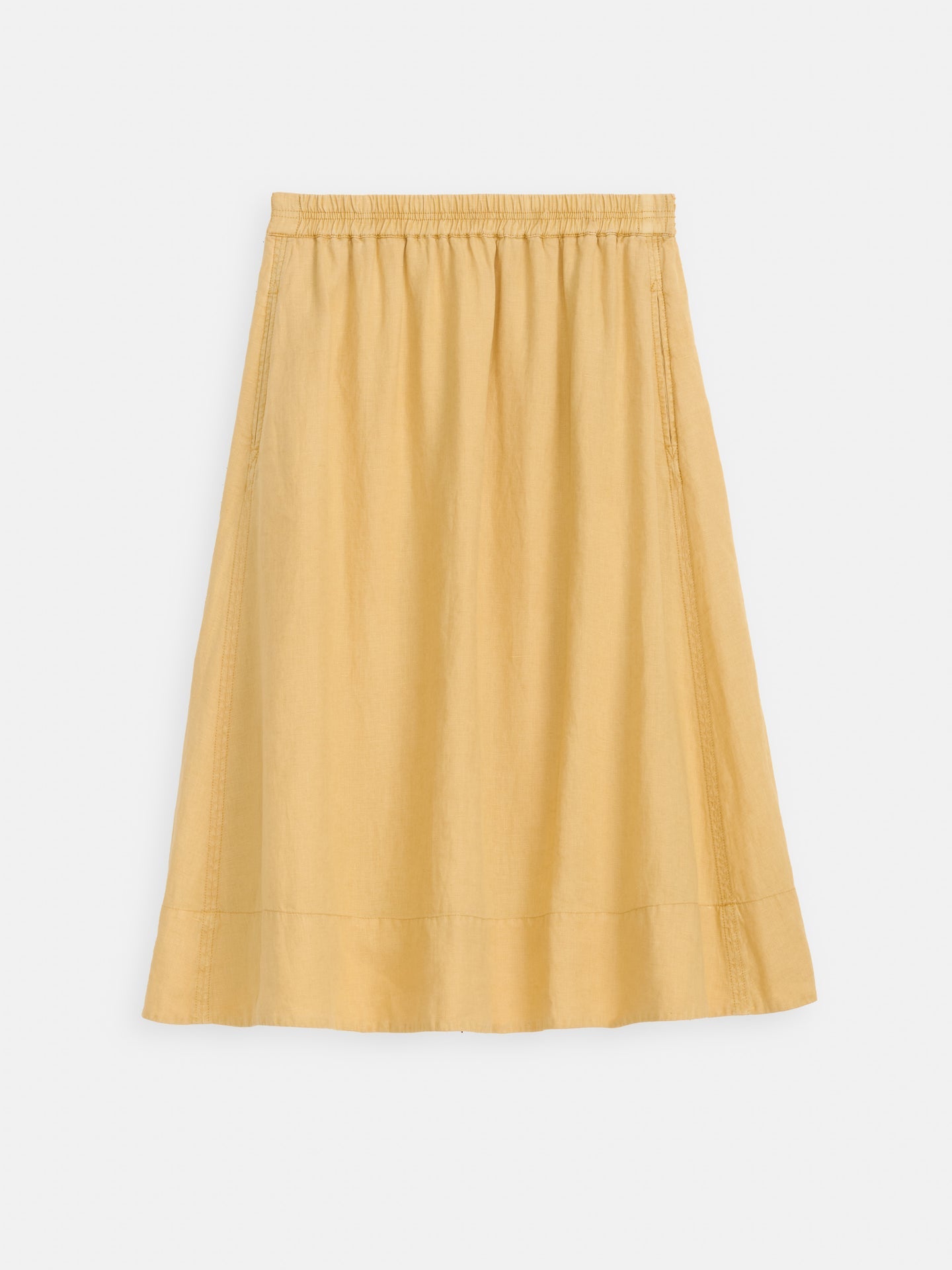 Maddie Skirt in Linen - Light Sienna