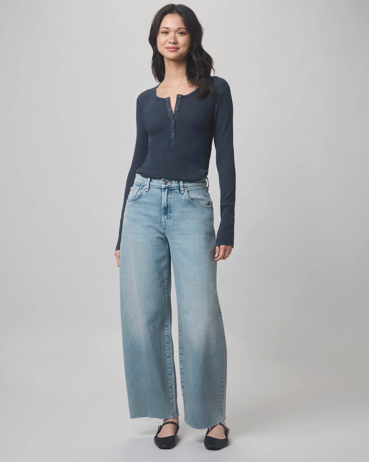 Thermal Forever Henley - Ice Navy