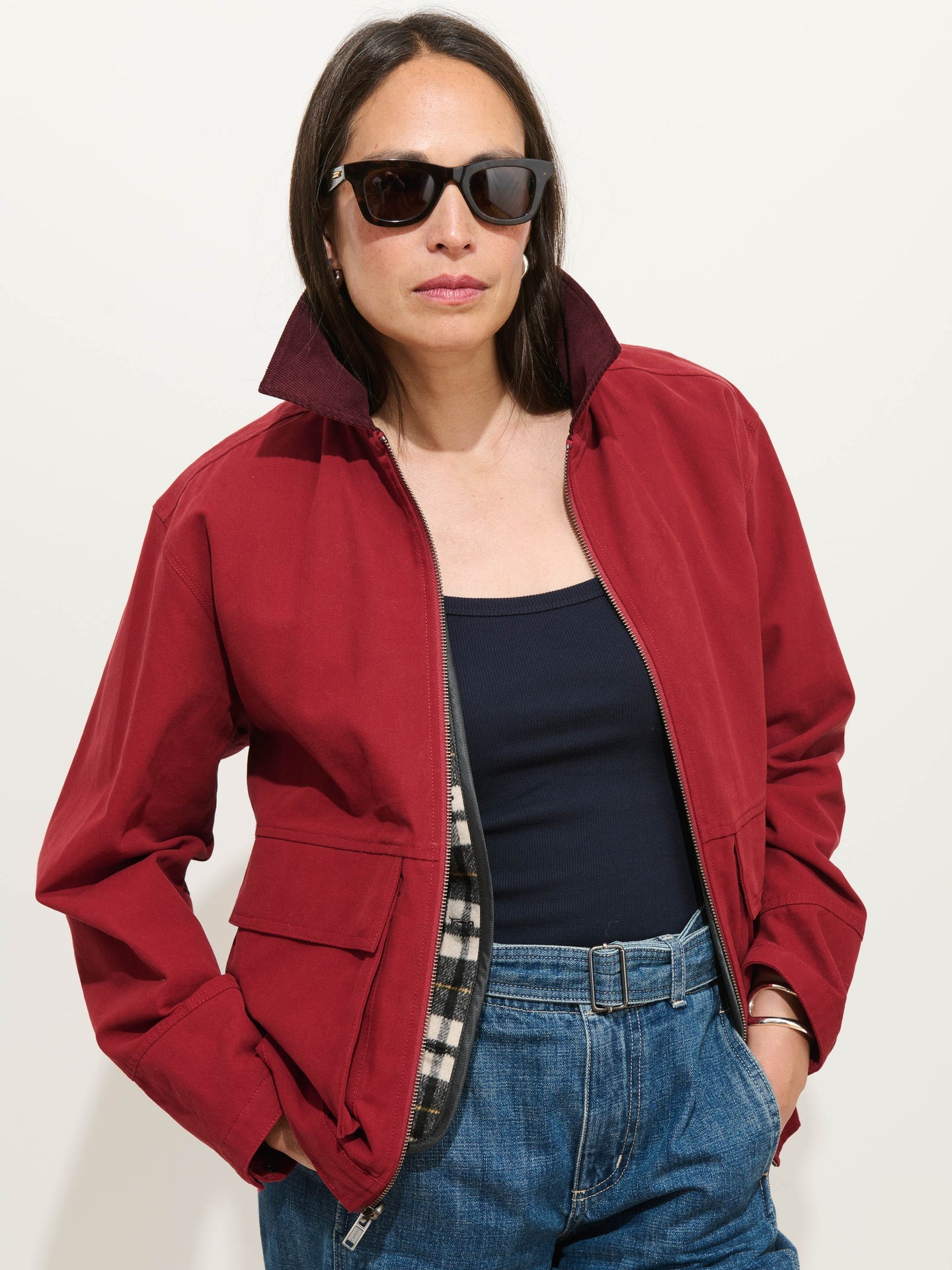 Essex Jacket in Canvas - Mahogony