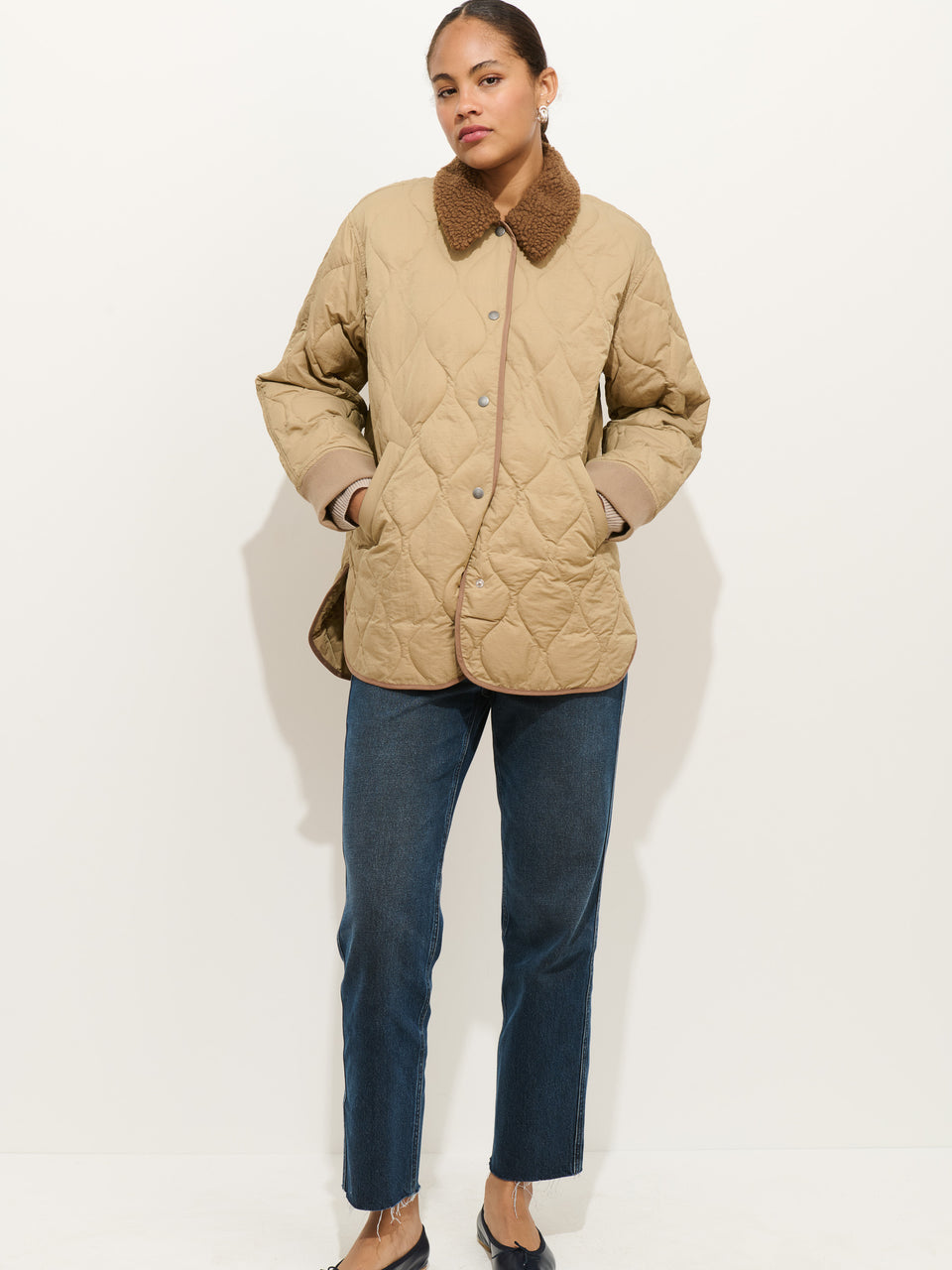 Wembley Quilted Jacket - Khaki