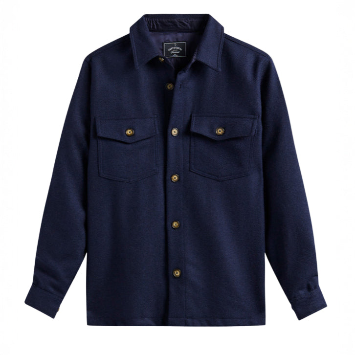 The Wool Field Overshirt - Navy