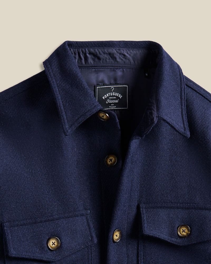 The Wool Field Overshirt - Navy