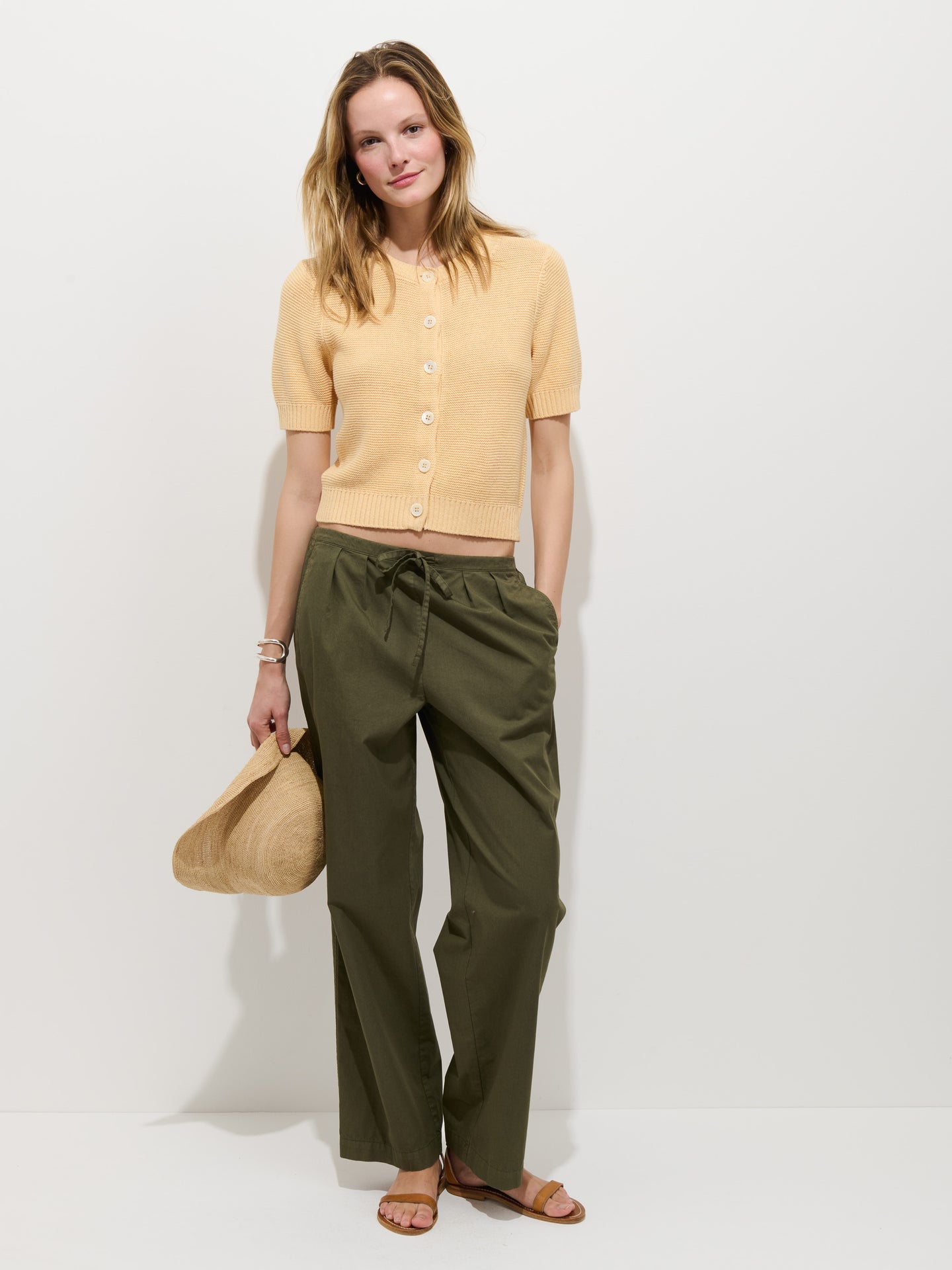 Hudson Pant in Cotton Twill - Dried Basil