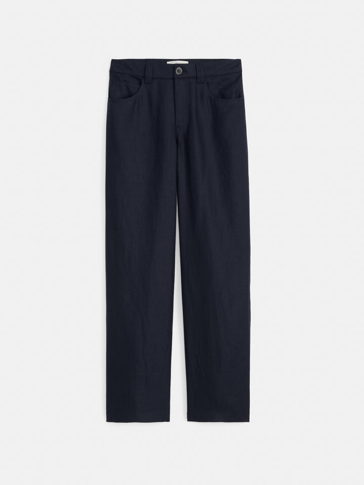 Lafayette Pant in Linen - Navy