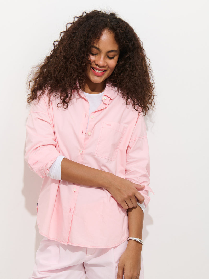 Jo Shirt in Cotton Poplin - Mary's Rose