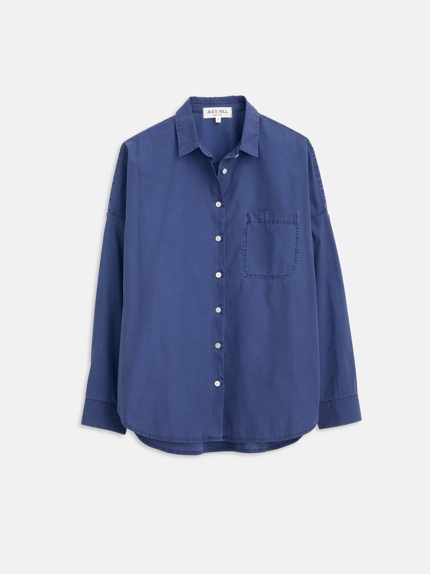 Jo Shirt in Cotton Poplin - Sea Ranch Blue