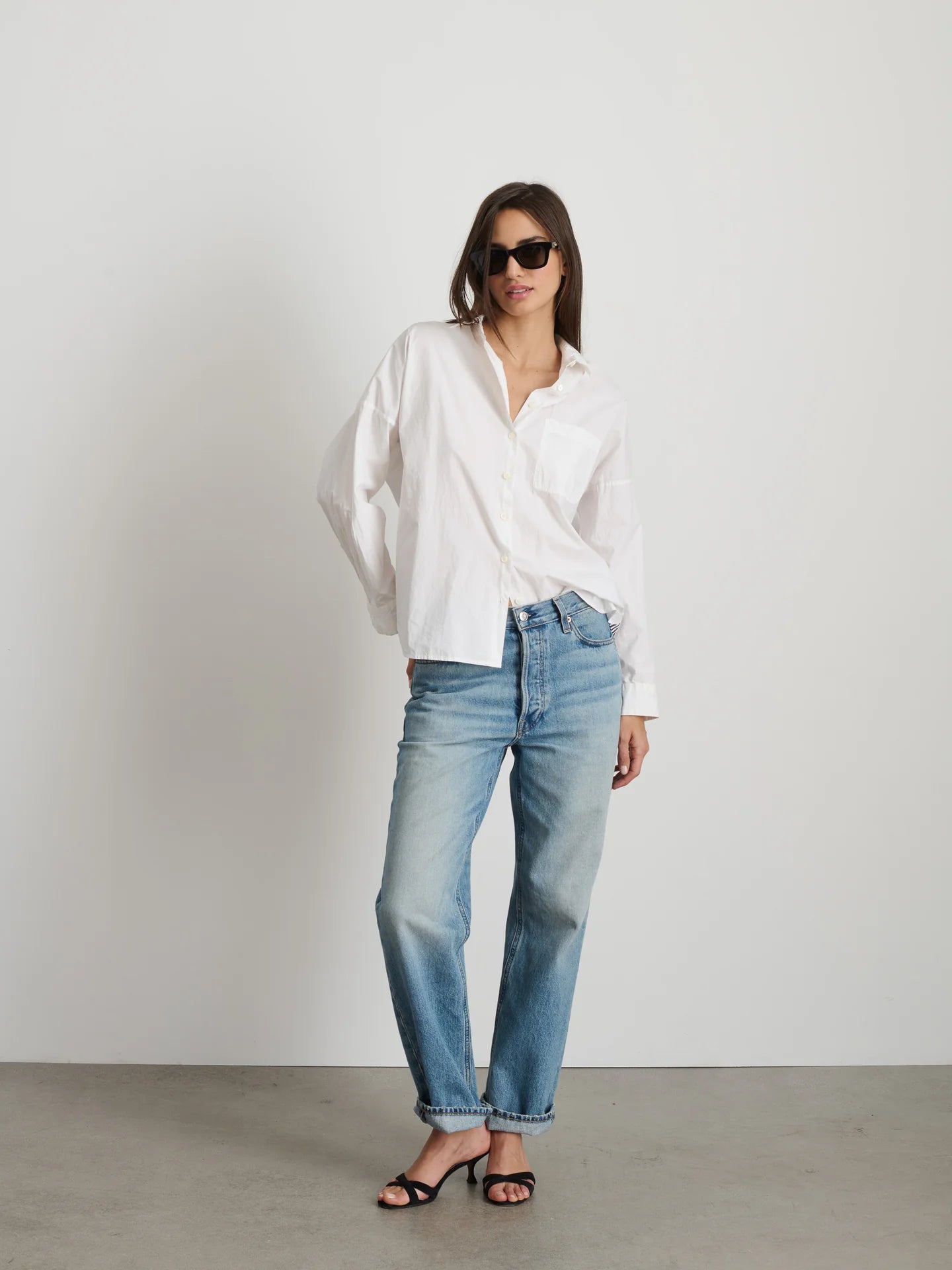 Jo Shirt in Paper Poplin - White