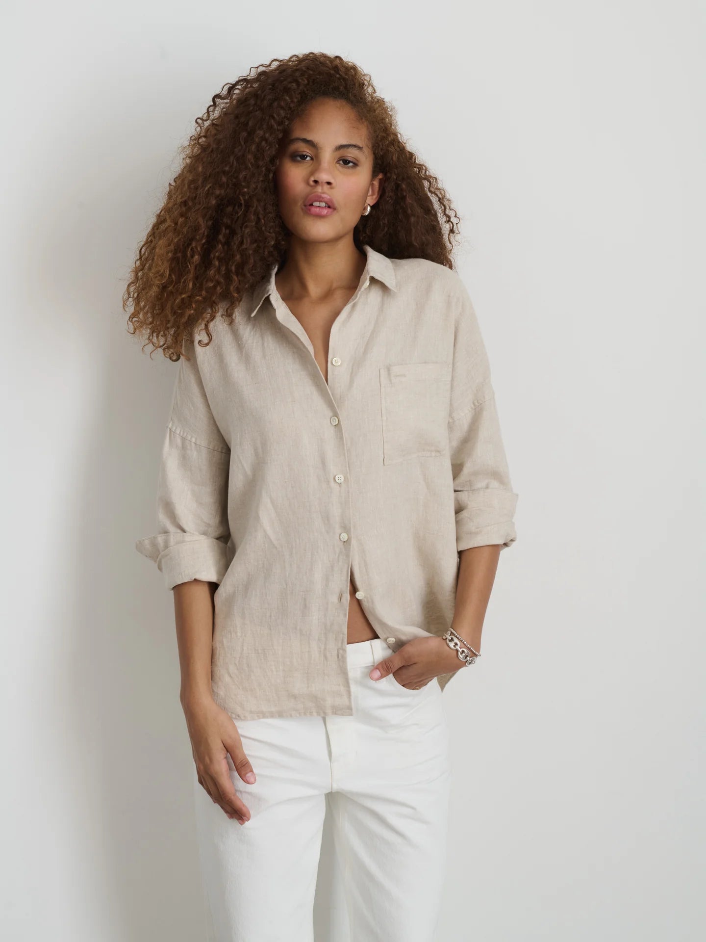 Jo Shirt in Flax Linen